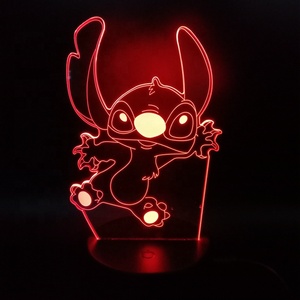 Tốt nhất trẻ em 'món quà kuromi 3D đèn phổ biến phim hoạt hình 3D đêm đèn khâu anh hùng của tôi sinh nhật món quà giáng sinh phòng đèn nhà máy - Product Image 4