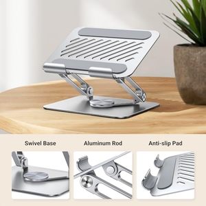 Support de tablette UGREEN 360 °   Support d'ordinateur portable réglable <span class=keywords><strong>pour</strong></span> la maison et le bureau, avec base rotative en aluminium et double tige de support, <span class=keywords><strong>pour</strong></span> <span class=keywords><strong>iPad</strong></span> Pro - Product Image 2