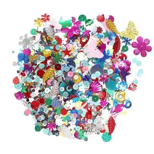 Factory Wholesale Price Mixed Shapes Mixed Colors Loose Assorted Sequins Bulk For DIY Craft