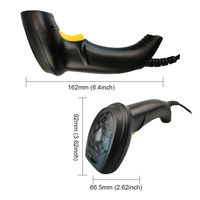 Escáner de código de barras inalámbrico de mano 2D 1D, pistola de escaneo con cable, barra Usb, lector de código Qr, tienda, supermercado, almacén, inventario