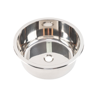 Évier de cuisine JDA RV à cuve unique SUS304 345mm, formé par estampage, poli brillant, pour caravane, camping-car, bateau, yacht, marine