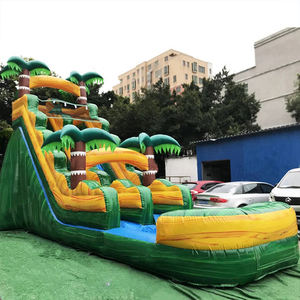 Glissière d'eau <span class=keywords><strong>gonflable</strong></span> de château de trampoline d'air de PVC commercial avec la piscine - Product Image 4