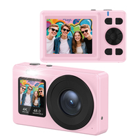 Appareil photo numérique à double écran, zoom numérique 18x, Full HD 1080, autofocus, capteur 5MP, flash LED, jusqu'à 64 Go, filtre créatif