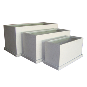 Pots de jardin modernes de la plus haute qualité 3 et 5 pièces Pots de fleurs en fibre de verre pour l'extérieur - Product Image 5