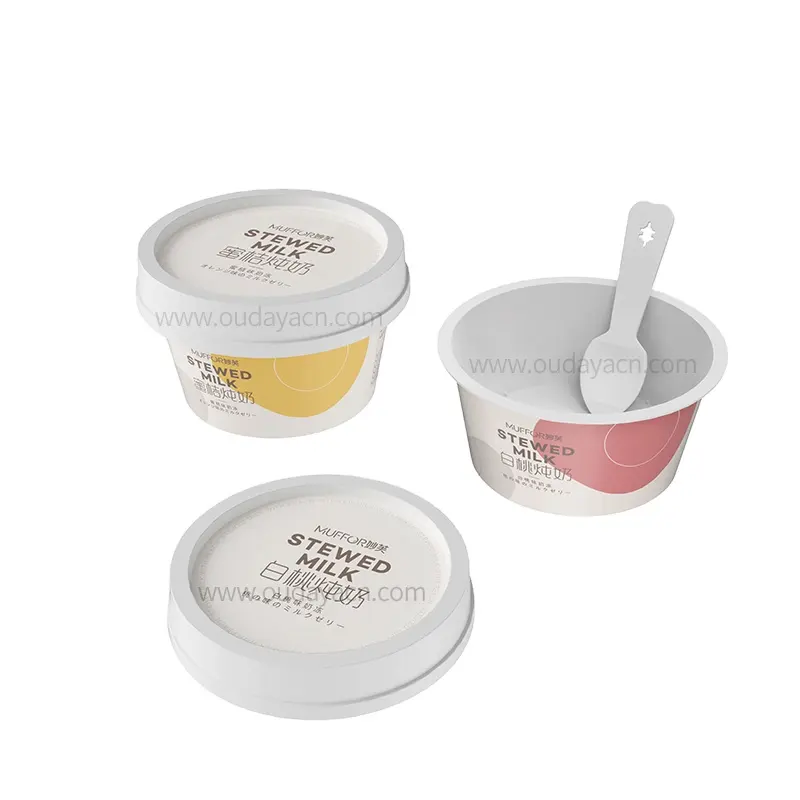 170ml 100g disposable pp injection plastic gelato yogurt cups tub container with lids and spoon