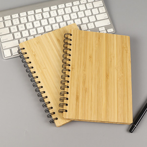 Özel sevimli basit sert bambu kapak spiral dizüstü yazma pedleri dergisi günlüğü planlayıcısı hatları ile sayfalar için ucuz çin öğeler - Product Image 6