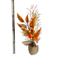 2024 feuilles d'automne bonsaï petit arbre Pot en plastique fleur plantes artificielles en pot ornements maison Table jardin décor