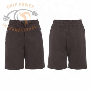 Short de jogging taille basse en coton polyester bleu marine pour homme, legging de yoga imprimé avec fermeture à cordon de serrage - Product Image 3