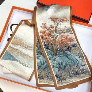 Écharpes longues en soie de mûrier 15x150cm pour l'été, vente en gros, foulards en satin de soie pour femmes, impression personnalisée, écharpes florales - Product Image 4
