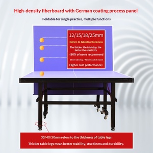 <span class=keywords><strong>Table</strong></span> <span class=keywords><strong>de</strong></span> ping-pong pliable d'intérieur avec roues, modèle standard <span class=keywords><strong>de</strong></span> compétition pour un joueur, vente en gros - Product Image 2