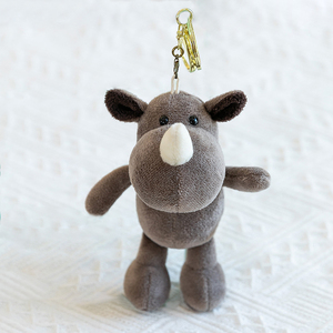 Jouets porte-clés en peluche mignons 15 cm Tortue Éléphant <span class=keywords><strong>Tigre</strong></span> Lion Hippopotame Raton laveur Bouledogue Chat Pingouin Singe - Product Image 2