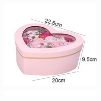 Boîte Cadeau Cœur de Roses Éternelles Premium 225x20x95cm Grande Taille Composition Florale de Luxe pour la Fête des Mères Anniversaire