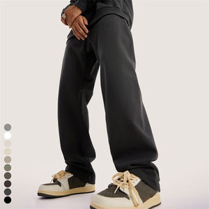 Haut de gamme logo personnalisé imprimé hommes sport coton pantalon décontracté Jogging pantalon blanc droit gris pantalons de survêtement streetwear - Product Image 5