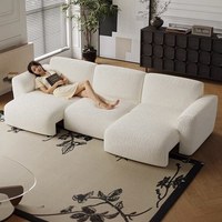 Modernes Elektrisches Sofabett-Set Ausziehbar Ohne Wandlücke Abnehmbar Waschbarer Stoff Umweltfreundlich Verstellbar Langlebig für Wohnzimmer