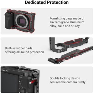 Carcasa pequeña para cámara Sony ZVE10 con mango de silicona y placa de liberación rápida <span class=keywords><strong>Arca</strong></span> integrada, para Sony ZVE10 3538 - Product Image 2