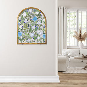 卸売両面ガラス透明三次元葉標本無垢材フォトフレームアーチ手エンボス額縁 - Product Image 6