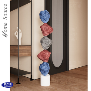 Escultura de <span class=keywords><strong>Piso</strong></span> de Acero y Vidrio Azul Home Source, Decoración de Estilo Nórdico para Sala de Estar, Comedor, Estudio, Tienda, Oficina de Ventas - Product Image 3
