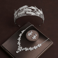 Serre-têtes de mariée élégants, accessoires de coiffure de mariage, superbe parure de princesse, ensemble de trois pièces