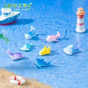 Micro-paesaggio Weij: Simpatici Animali Marini (Balena Blu, Squalo), Decorazione Fai-da-te per Acquario, Piccolo Ornamento da Scrivania - Product Image 1