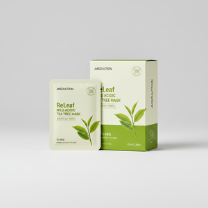 Jmsolution มาส์กหน้าบำรุงผิวจากเกาหลี10ชิ้นมาส์กแผ่นต้นชาอะซิติกอ่อนสำหรับบรรเทาสิว - Product Image 2
