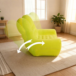 Outafun Inflatable Air <b>Sofa</b> Flocked Modern Design Outdoor Portable <b>Camping</b> Chair - Product Image 4