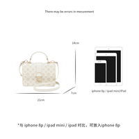 Tas Desainer Mewah Baru Bermotif Monogram, Tas Tangan Wanita dengan Kunci Cincin Hati, Tas Selempang Wanita