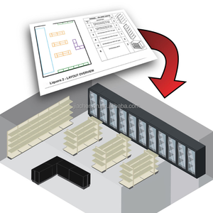 تصنيع المعادن مع شعار رفوف السوبر ماركت رفوف عرض متجر البقالة عرض الراحة للمخزن - Product Image 4