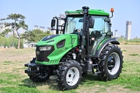 Tracteur diesel haute performance avec cabine fermée pour les opérations agricoles
