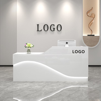 Comptoir de caisse en bois durable, minimaliste et moderne pour salon de coiffure, salon de manucure, magasin de vêtements, supermarché, hôpital