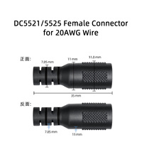 Lager 20AWG 0,49mm DC5521 5,5*2,1mm 2,5mm Stecker Buchse Kabel verzinnt offenes DC-Netzteil PVC Industrielle Verwendung 5V 5A