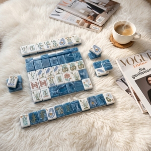 2026 Nuevo <span class=keywords><strong>y</strong></span> Exclusivo Juego de Mahjong Americano de Lujo Moderno con Temática de Bayou, 160 Fichas Portátiles Pintadas a Mano con Vida Silvestre para Fiestas de Verano - Product Image 2