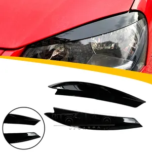 Araba spoiler fabrika ABS plastik karbon Fiber far kaşları gözkapağı ayar kapağı VW Volkswagen POLO için 9N 9N3 MK4 2002-2009