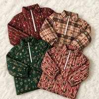 Veste matelassée légère pour enfant style occidental, à quart de zip, motif camouflage, pour tout-petit, thème chasse en plein air