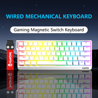 Nouveau clavier de jeu USB en plastique 60% compact 61 touches rétroéclairé RGB filaire à membrane mécanique pour ordinateur de bureau Plug & Play