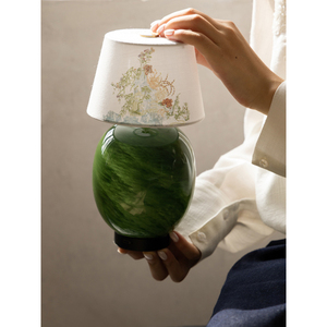 New Chinese Style Ceramic <b>Touch</b> Table <b>Lamp</b> Led Rechargeable For Living Room Bedroom <b>Bedside</b> - Product Image 3