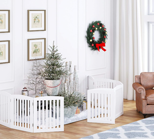 Maßgefertigter Freistehender Klappbarer Holz-Haustierzaun für Innenräume mit Hoher Sicherheit für Hunde - Product Image 6