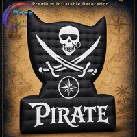 Décors gonflables drapeau pirate pour scène de fête, événement, cabine photo, décoration et affichage