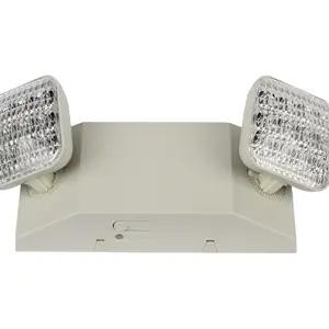 Luz de emergencia LED de doble cabezal, iluminación de emergencia 3W3H con batería recargable