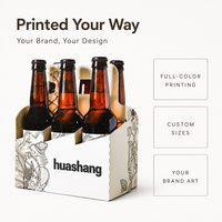 Boîte à vin personnalisable au prix d'usine, boîte en carton pour 6 bouteilles de bière, emballage en carton kraft pour bière, fabricant de boîtes en carton