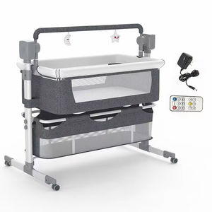 Cuna <span class=keywords><strong>Mecedora</strong></span> Eléctrica para Bebé con Certificado CE, Diseño Plegable, Música, Mosquitera, Columpio Electrónico - Product Image 4