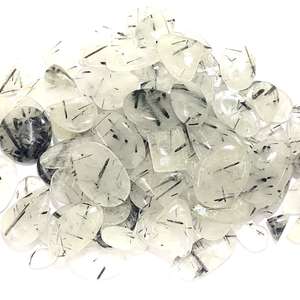 Cuarzo Rutilo Negro Natural al por Mayor, Piedras Preciosas Sueltas de Diferentes Tamaños y Formas, Cristal Azul con Certificado IGI, Precio de Fábrica - Product Image 1