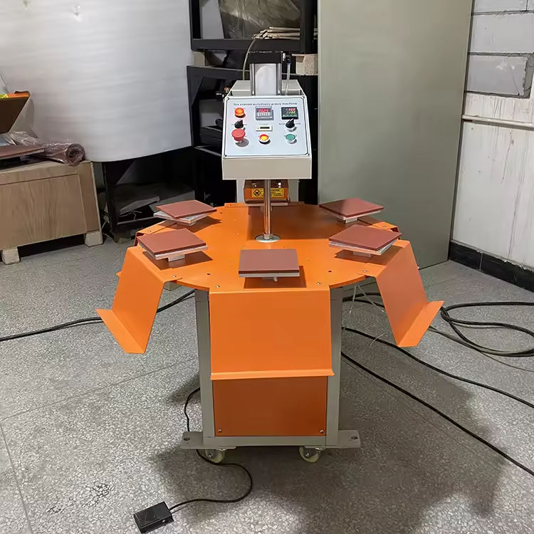 6 Plates 6 Stations Rotary Heat Press Custom Garment Textile Gift Bulk ...