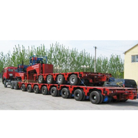 Semi-remorque modulaire en acier multi-essieux pour transport lourd avec une charge utile maximale de 320T à vendre