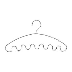 Cintre en acier inoxydable en forme de vague, organisateur multifonctionnel pour ceintures et cravates, solution de rangement pour vêtements à domicile - Product Image 5