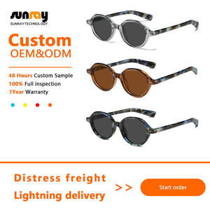 Gafas de Sol de Acetato Grueso de Diseño para Mujer 2025, Gafas de Sol Retro para Hombre, Gafas de Sol Ovaladas Vintage de Moda con Protección UV Polarizada - Product Image 2