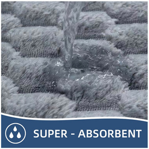 Alfombra de Baño JiaoZhiYuan Rectangular Azul Oscuro con Diseño de Caparazón de Tortuga, Moderna, Antideslizante y Absorbente - Product Image 2