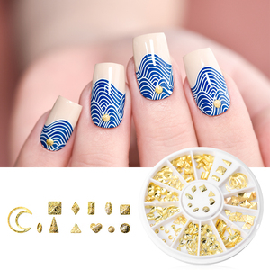 High Quality 12 <b>Grid</b> 3D DIY Nail <b>Metal</b> Decoration Jewelry Nail Rivet Design Nail Charms Nail Art Decorations Accessories - Product Image 6