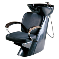 Mobilier de salon de coiffure unité de lavage à contre-courant chaises de lavage de cheveux lit de lavage de tête chaise de shampoing noire