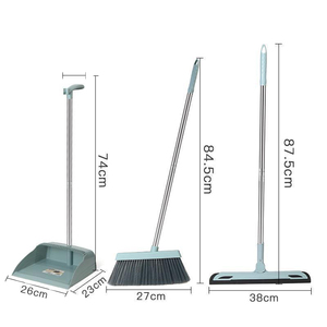 Cepillo de basura para interior, escoba y <span class=keywords><strong>recogedor</strong></span> de polvo con mango largo, escoba y <span class=keywords><strong>recogedor</strong></span> de polvo, 3 uds., venta al por mayor - Product Image 5