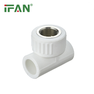 China Comercio al por mayor de rosca hembra de latón igual Tee blanco PPR tuberías accesorios Tee para suministro de agua - Product Image 2